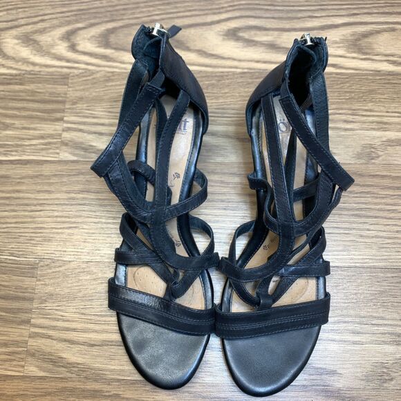Sofft Ravello Black Wedge Sandals Sz 10M Walk Comfort Cushion Style Cage Sandals - Picture 6 of 9